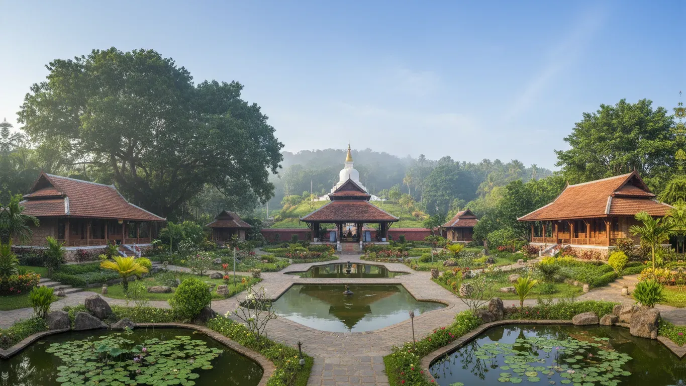 Jetaban Buddha Vihara — The center is located in Diblibagh, Lunglei, Mizoram, India, a region known for its lush, green hills and serene environment. This provides a naturally peaceful backdrop for meditation and contemplation, far from urban distractions.