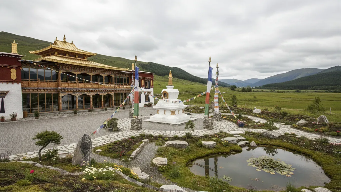 MAITREYA Buddhist Centre — The center is situated in Bexhill, a coastal town in East Sussex. Its location on Sea Road suggests a connection to the town's seaside character, though the immediate surroundings are likely urban or suburban.