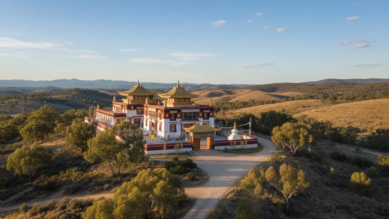 Quang Minh Temple — Situated approximately twelve kilometers west of Melbourne's central business district, the temple enjoys a peaceful location with views of the Maribyrnong River. This proximity to nature, combined with its urban accessibility, offers a unique balance.