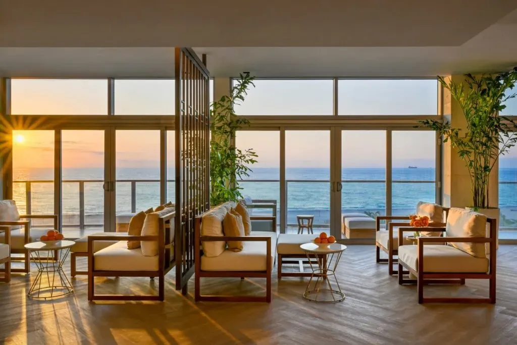 Amrit Ocean Wellness and Spa — Situated directly on the ocean in Riviera Beach, the center boasts a private beach and lavish pools, creating a serene and luxurious coastal atmosphere. The expansive wellness and spa area is designed to promote deep relaxation and rejuvenation, complemented by gourmet dining options.