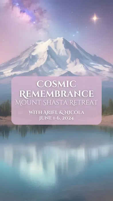 Ariel Tang Global — The retreats unfold in a "temple space" set within the forests of Mount Shasta, California. This location is revered for its natural beauty and spiritual energy, providing a tranquil and powerful backdrop for deep inner work.
