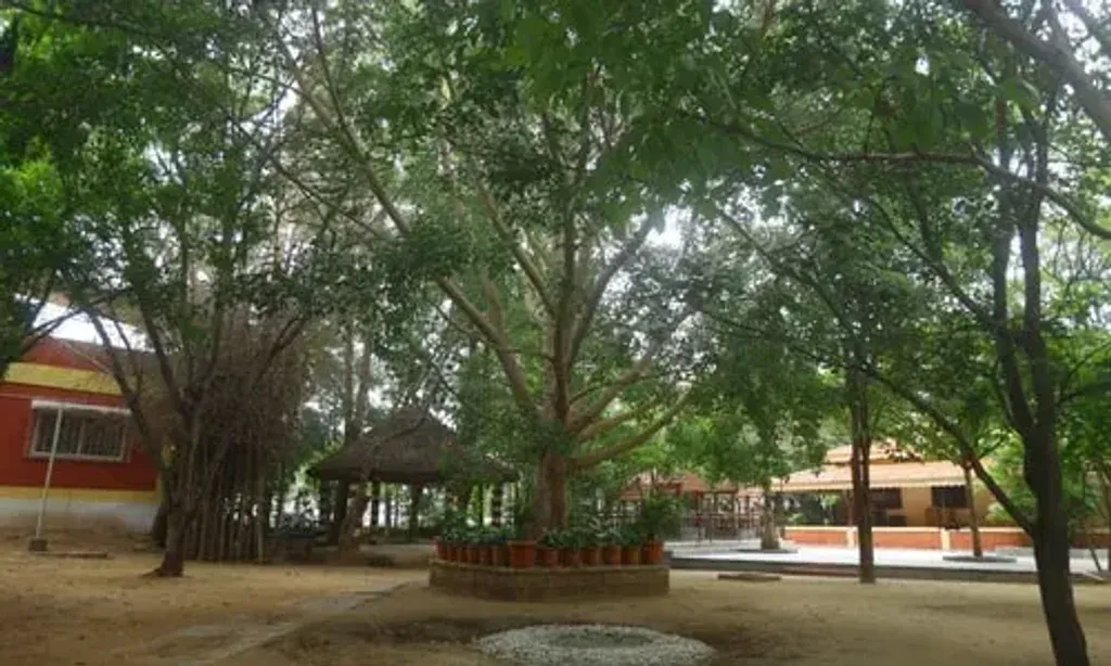 Bharat Yogavidya Kendra — The center is situated in a peaceful, natural environment, surrounded by hills and removed from the hustle and bustle of the town center. This creates a sanctuary-like atmosphere, ideal for spiritual practice and reflection.