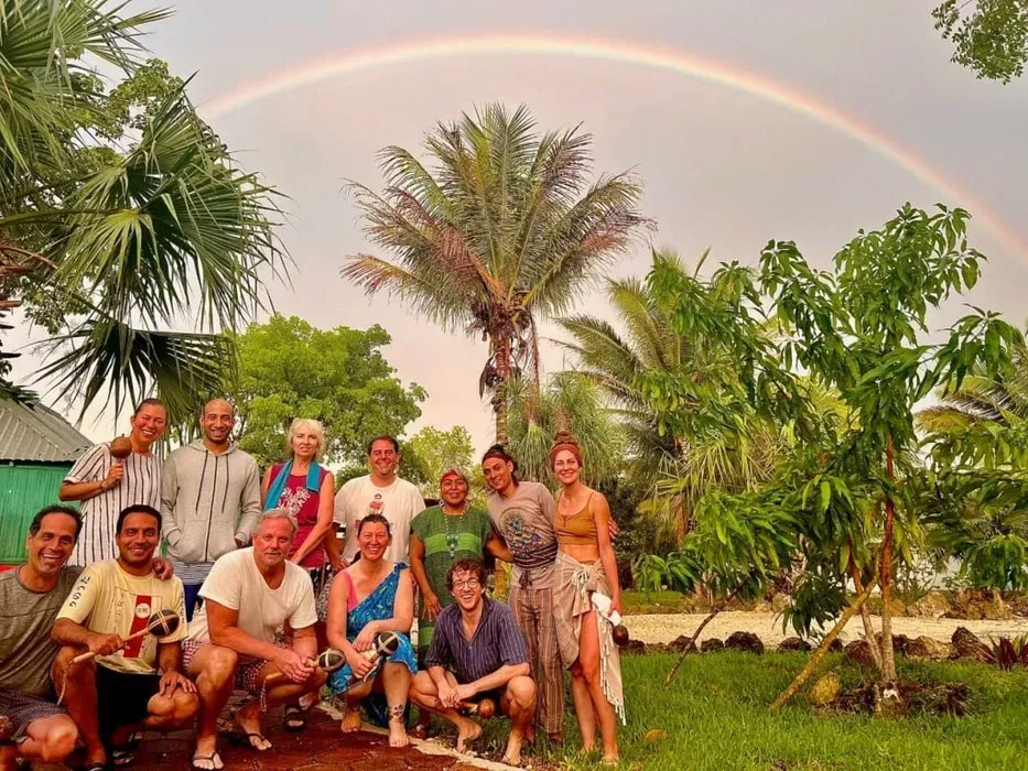 Bluestone Ayahuasca — The retreat is set in a rich jungle environment in Quintana, Mexico, approximately 30 minutes from Cancun. The air is alive with the sounds of birds and monkeys, and the nights are brightened by countless stars, creating a deeply immersive and supportive atmosphere for plant medicine work.