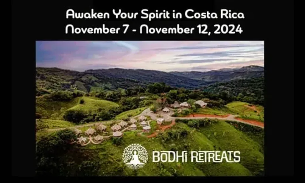 Bodhi Retreats — The retreat is situated within the Holos private retreat center, spanning over 200 acres of verdant forest, rolling hills, and stunning waterfalls in Costa Rica's Diamante Valley. This natural abundance creates a deeply immersive and sacred environment, ideal for profound personal and spiritual exploration.