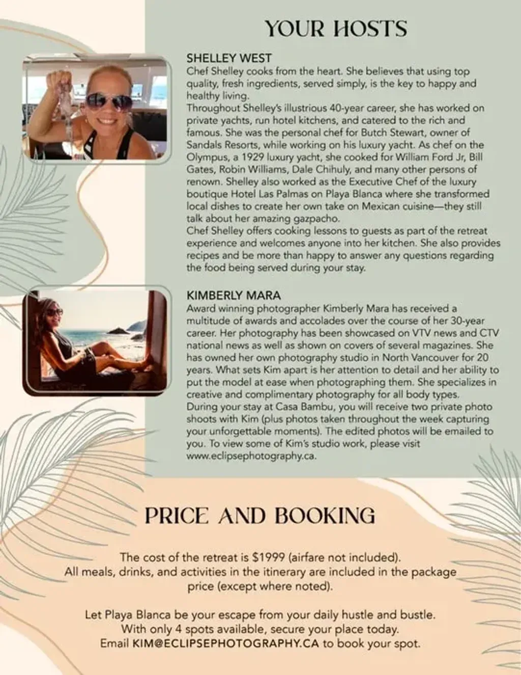 Casa Bambu Retreat — The retreat is set on a private beach house directly on Playa Blanca, offering direct access to the ocean. The atmosphere is one of relaxed luxury, with the sounds of the waves and the feeling of soft sand underfoot creating a serene backdrop for your stay.