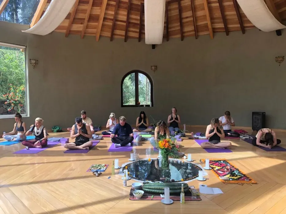 Chakana Yoga Center — set in the heart of the Andean mountains, Chakana Yoga Center is situated in Peru's Sacred Valley. This peaceful location offers an incredible natural environment, with a dedicated yoga deck that provides stunning views and a tranquil atmosphere, well suited to deepening one's practice.