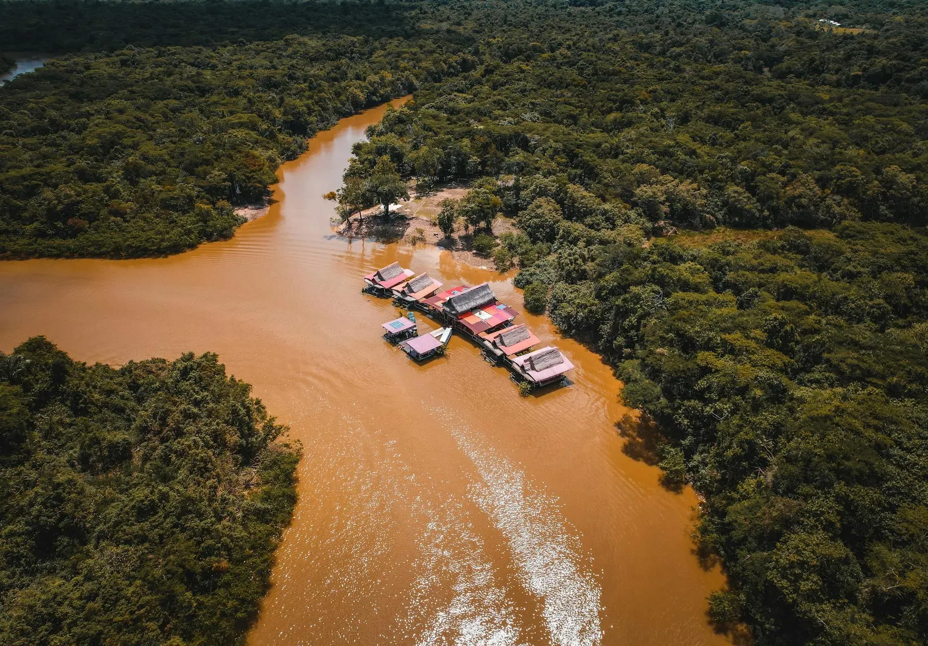 Cielo at Amaru Spirit — Located a 30-minute boat ride into the jungle from Iquitos, Peru, Cielo at Amaru Spirit is immersed in the lush, vibrant environment of the Amazon rainforest. The atmosphere is one of deep connection to nature, offering a serene and powerful backdrop for introspection and ceremonial work.