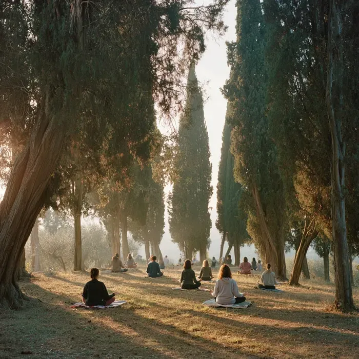 Fondazione Manudonna — The center is a cozy rural home situated in the picturesque Italian countryside, close to Lake Trasimeno. Guests can enjoy the tranquility of an olive grove, well suited to quiet reflection, and a dedicated women-only garden space for eating, resting, and meditation.
