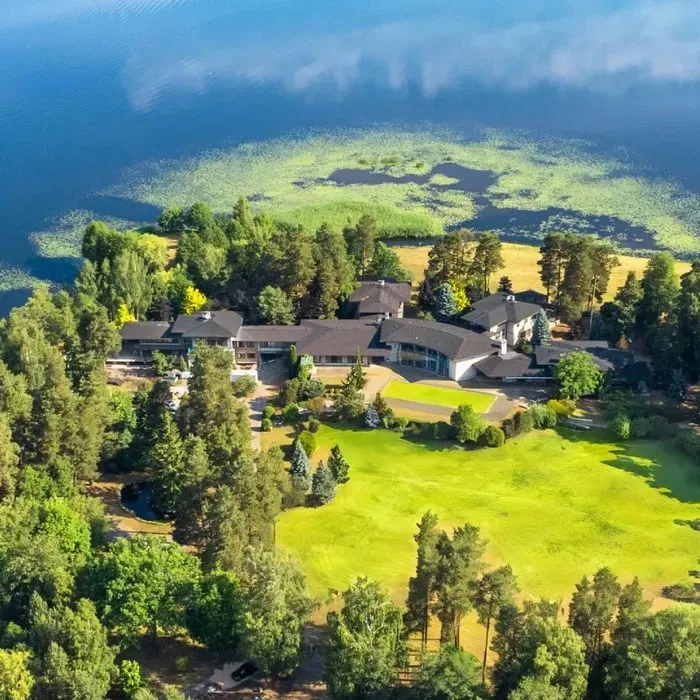 Giving School — set on the lakeside of Baltezers and embraced by lush greenery, the center offers an atmosphere of deep stillness and natural beauty. This peaceful environment is designed to support inner reconnection and clarity, providing a serene escape just a short distance from Riga.