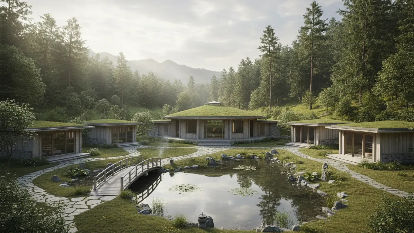 Healing for Life — The specific location of Healing for Life is not known, so it's difficult to describe the surrounding landscape or atmosphere. However, with amenities like a pool and a yoga studio, it likely offers a serene and comfortable environment conducive to relaxation and introspection.