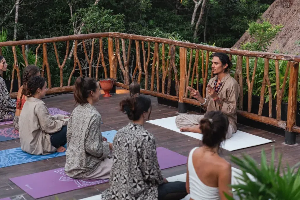 Humee Hum Retreats — The retreat is situated deep within the forest of Blue Ridge, Georgia, offering a tranquil and secluded environment. Surrounded by the natural beauty of the Blue Ridge mountains, the venue provides a peaceful backdrop for introspection and practice, allowing guests to fully immerse themselves in the healing power of nature.