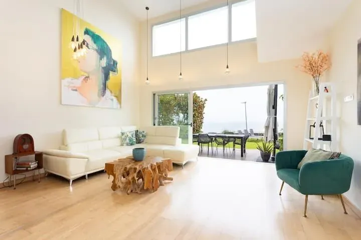 Iana Khoziainova — Perched on a private hilltop, the villa boasts panoramic ocean and mountain views, offering a tranquil and inspiring environment. It's a quiet, private setting, yet conveniently located just 15 minutes from the ocean and town, providing both seclusion and accessibility.