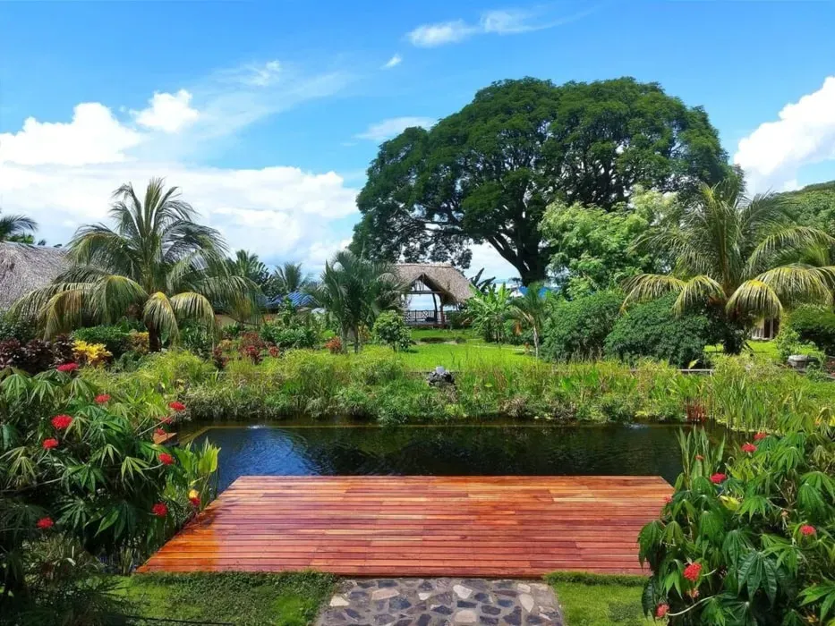 Infinty Wellness Center — set on the picturesque Ometepe Island, Infinity Wellness Center boasts a stunning lakeside yoga shala and a private beach, well suited to quiet contemplation or lively gatherings. The grounds are adorned with beautiful gardens, lush grass, and organic fruit trees, creating a verdant and tranquil atmosphere. An organic pool provides a refreshing spot to cool off, all contributing to a sense of peaceful immersion in nature.