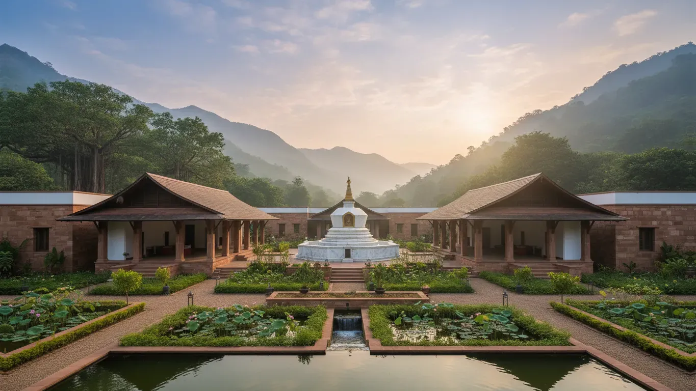 Inner Journey with Lakshmmi — The center is situated in Varanasi, Uttar Pradesh, a city renowned for its spiritual significance. Located near Durgakund, a prominent area, it offers a balance of accessibility and a tranquil atmosphere, allowing guests to immerse themselves in their practice while being close to local cultural sites.