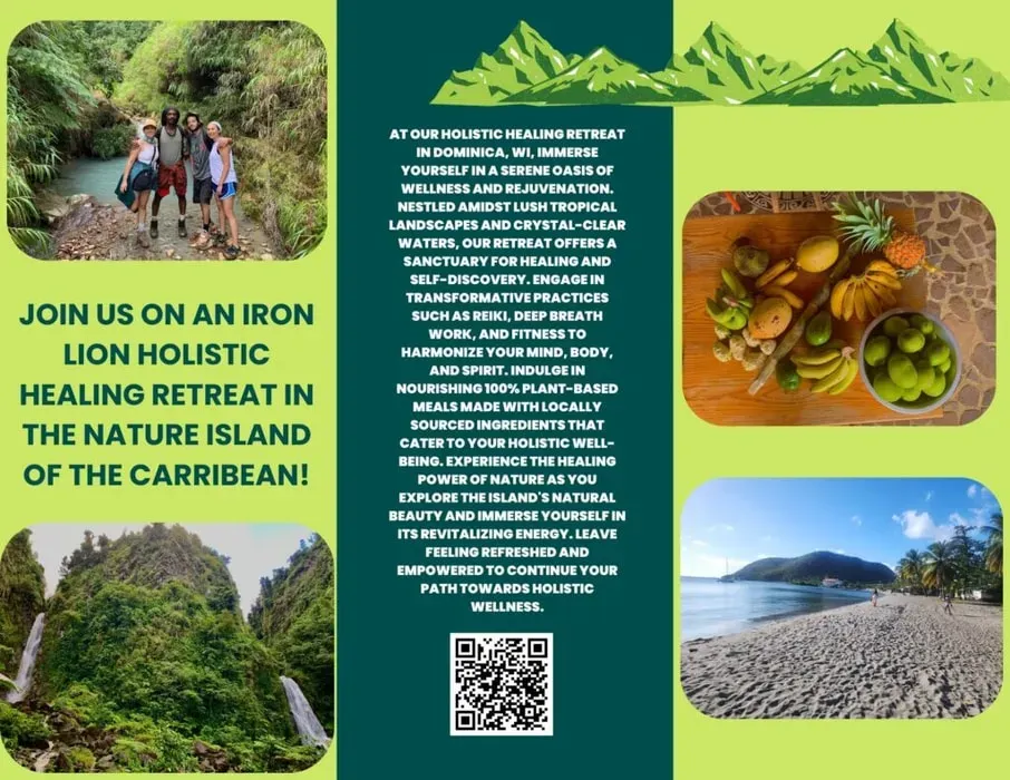 Iron Lion Retreat — set in the vibrant, tropical landscapes of Calibishie, Dominica, Iron Lion Retreat is surrounded by lush greenery and the calming presence of crystal-clear waters. The atmosphere is one of serene tranquility, inviting guests to connect deeply with nature and find peace away from the everyday hustle.