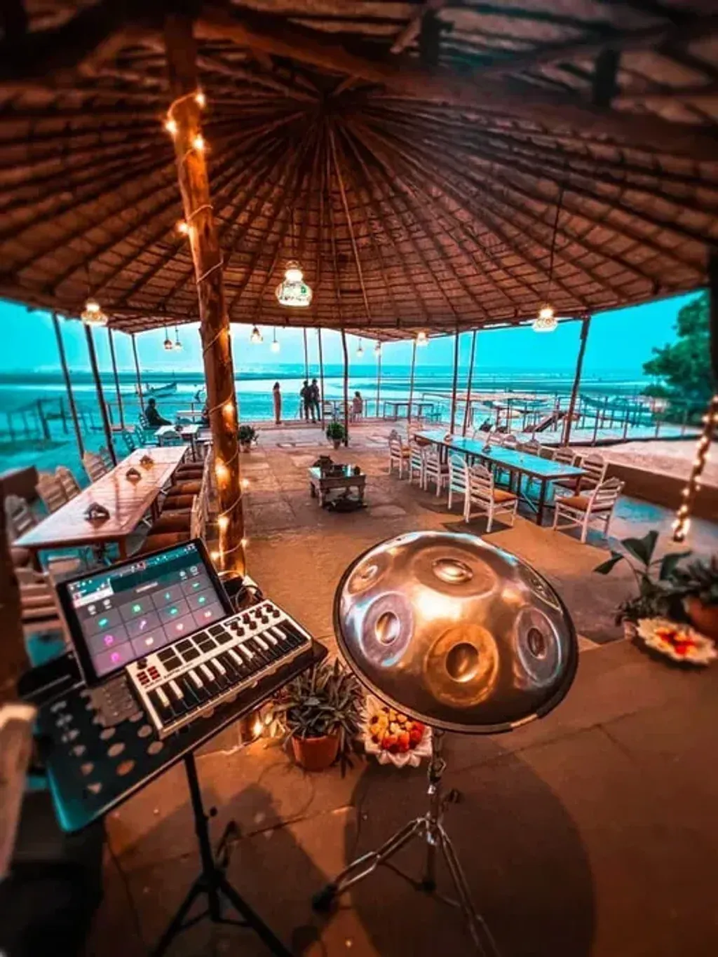 Kambo Yoga Retreat — Located in Morjim, North Goa, the retreat is set within the Nalanda Retreat, a beachside resort. Guests have direct access to the private beach, along with swimming pools and various relaxation areas, creating a serene and idyllic coastal atmosphere well suited to introspection and practice.