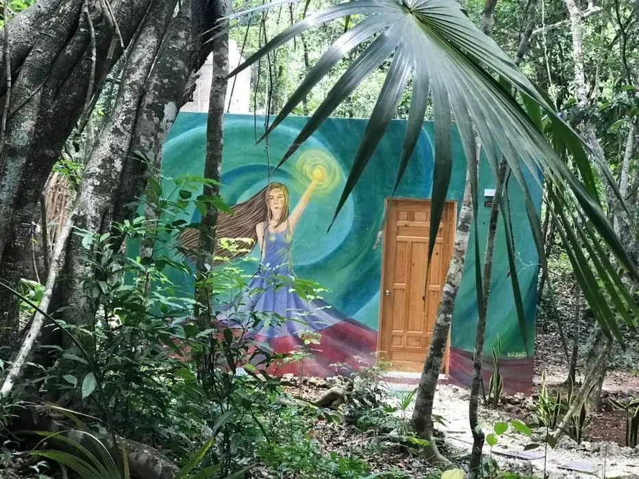 Karmen Guy — The retreat is situated in Puerto Morelos, Mexico, at the Lunita Jungle Hotel, which sounds like it's set within a jungle environment. The mention of "Ruta de los Cenotes casitas" suggests a connection to the natural beauty of the region, known for its stunning cenotes and lush tropical landscape, offering a serene backdrop for introspection and connection.