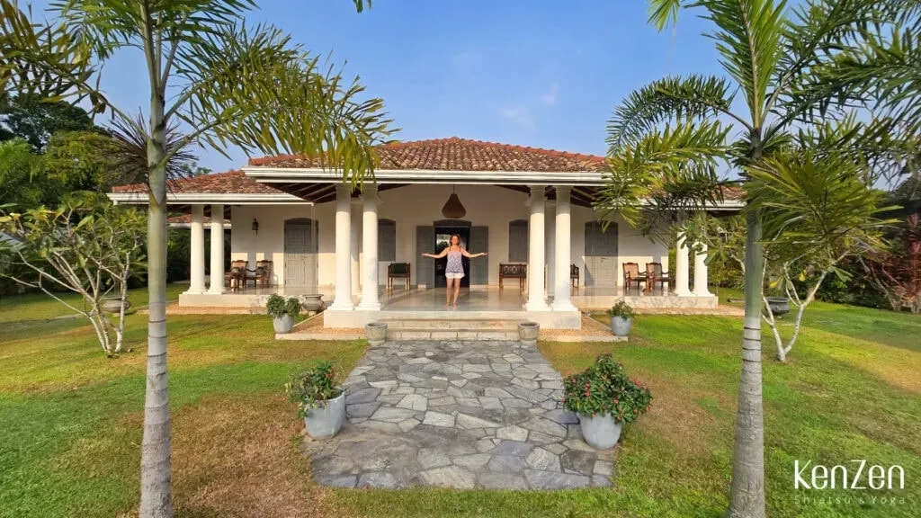 KenZen Shiatsu & Yoga — set in Hikkaduwa, Sri Lanka, the center offers a tranquil garden environment for its practices. The atmosphere is one of calm and natural beauty, providing a peaceful backdrop for relaxation and self-discovery.