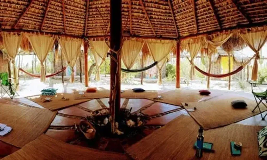 La Duna Centro Ecologico — set in the desert landscape of Baja California Sur, La Duna Centro Ecológico offers a tranquil escape. The environment is characterized by its arid beauty, with clear skies and warm temperatures. The center's design thoughtfully integrates with its surroundings, creating a harmonious atmosphere for relaxation and introspection.