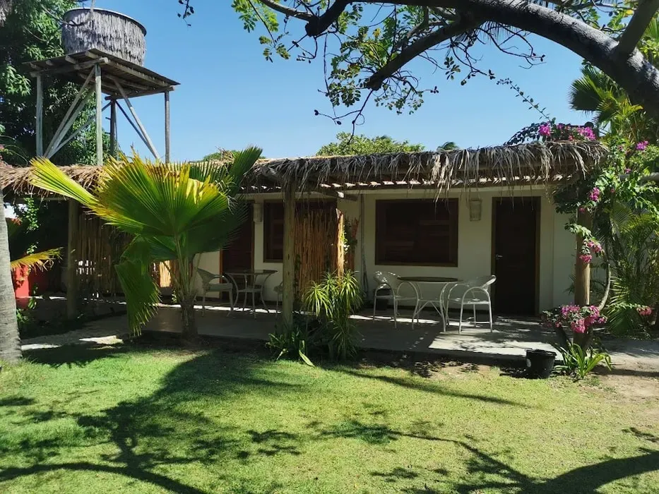 Le jardin d'eole — The center is situated in a luxurious tropical garden, mere meters from the beach in Fortim, Ceara, Brazil. This coastal location provides a serene and natural backdrop, well suited to relaxation and immersive retreat experiences. The environment is lush and vibrant, reflecting the rich biodiversity of Brazil's northeast.