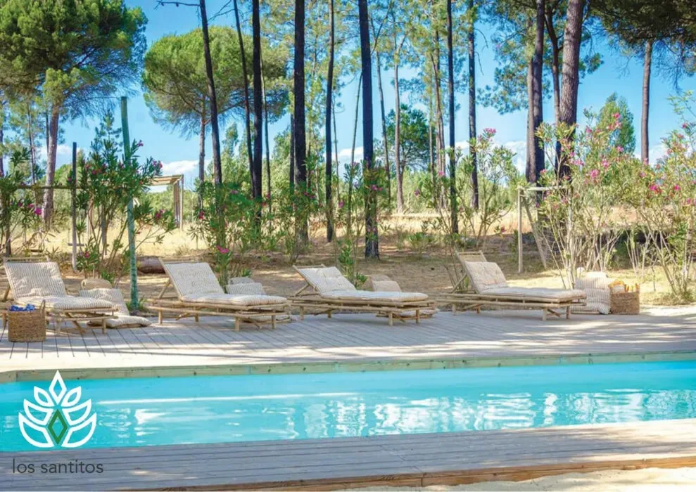 Los Santitos Retreat — The retreat is situated in a private villa near Comporta, Portugal, boasting access to a private beach area and an outdoor swimming pool. The surrounding area of Melides offers a tranquil escape, about an hour's drive from Lisbon, providing a peaceful backdrop for introspection and healing.