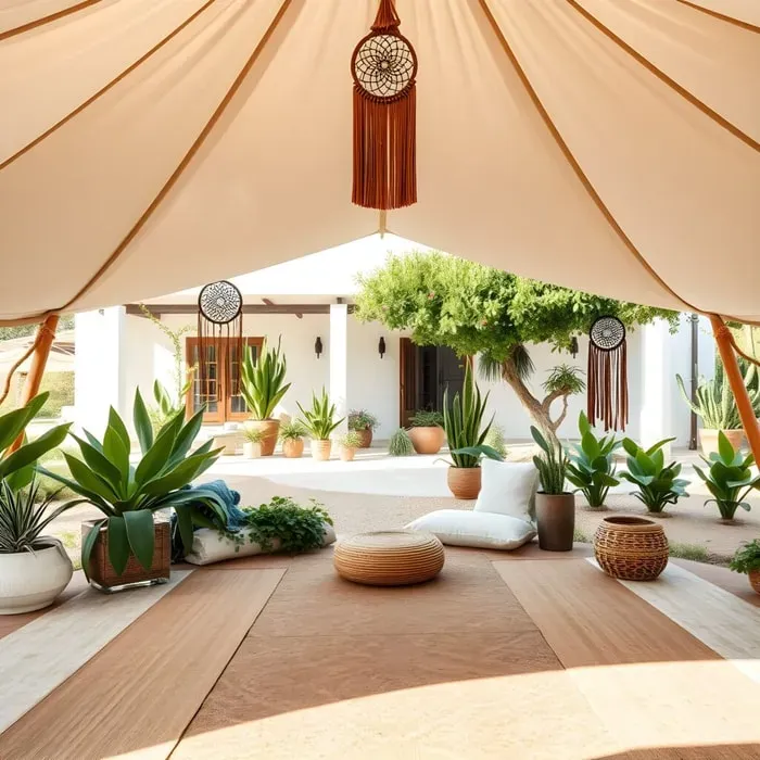 Made With Love Magical Retreats — Made With Love Magical Retreats is located on the beautiful island of Ibiza, known for its stunning natural landscapes and vibrant energy. The retreat activities take place in an outdoor yurt space, providing a connection to nature, with additional areas for relaxation after healing sessions.