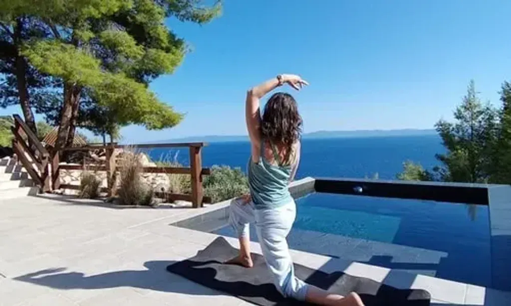 My121yoga — set in the tranquil Gromin Dolac bay on Hvar's south side, Falcon View is surrounded by olive groves and vineyards. The restored stone eco-house sits just 250 meters from pebble beaches, offering panoramic views of the Adriatic Sea. It's a serene and natural environment, well suited to quiet contemplation and connection with the elements.