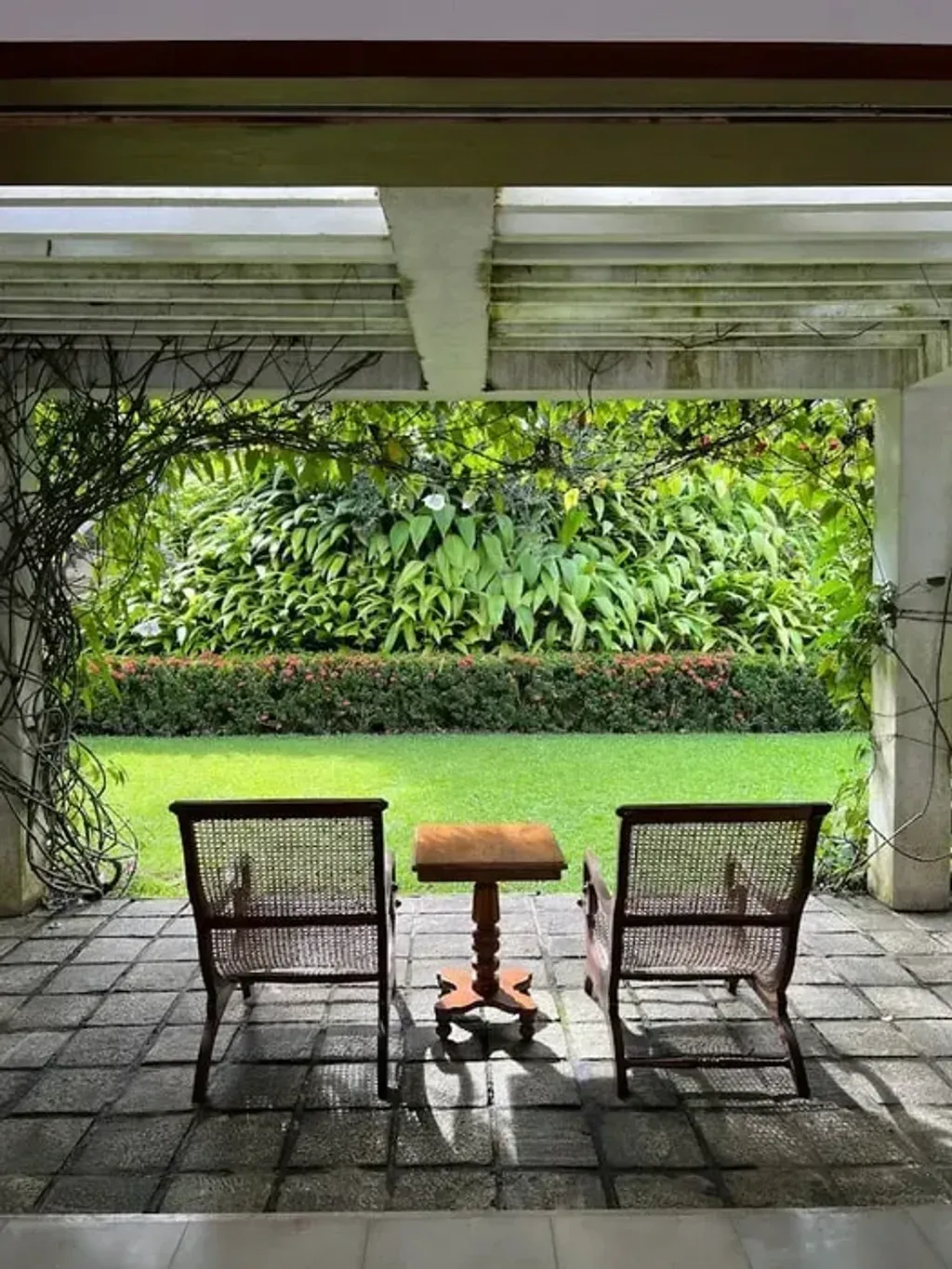 Nourish Retreat by Thrively — The retreat is situated in the tranquil village of Ahangama, a peaceful coastal area in Sri Lanka. It's just a short distance from the main Galle-Matara coastal road, offering both accessibility and seclusion. The venue itself is a lush tropical garden, featuring kiripalu and coconut trees, vibrant deep purple orchids, and giant ferns, creating a naturally elegant and calming atmosphere.
