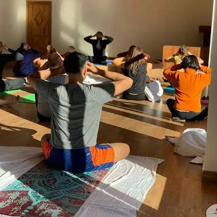 Open Lotus Yoga Retreat — The retreat is situated in the heart of an apple orchard in Vashisht, a village steeped in history and natural beauty. It's just a two-minute walk from therapeutic hot springs, ancient temples, and local shops. The location offers breathtaking views of the surrounding Himalayan landscape and the constant, calming rush of the Beas River.