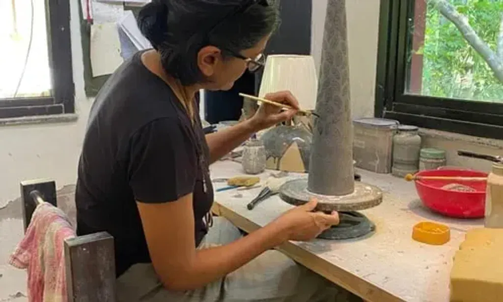 Poornima and Anuja Lath — Aura Pottery is situated in a peaceful, natural environment in Punjab, offering a serene backdrop for creative exploration. The location provides a quiet escape from daily life, allowing guests to focus on their craft and personal reflection.