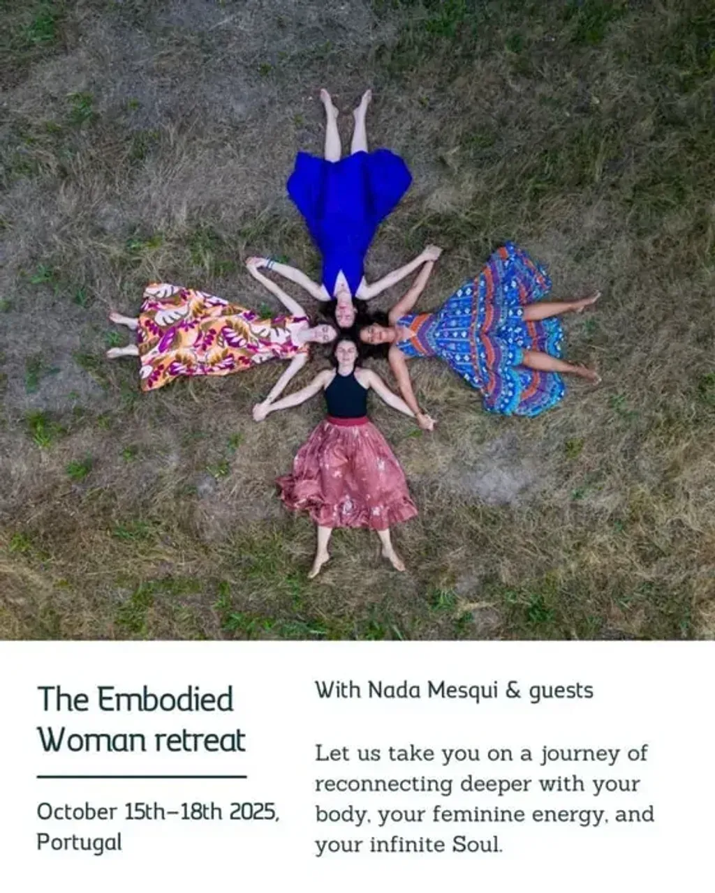 Raindrop Movement — The retreat is situated at Catrinandes Retreat Center in Tondela, Portugal, surrounded by nature and tall ancient trees. The landscape provides a serene backdrop for reflection and renewal, offering a peaceful balance of comfort and simplicity.