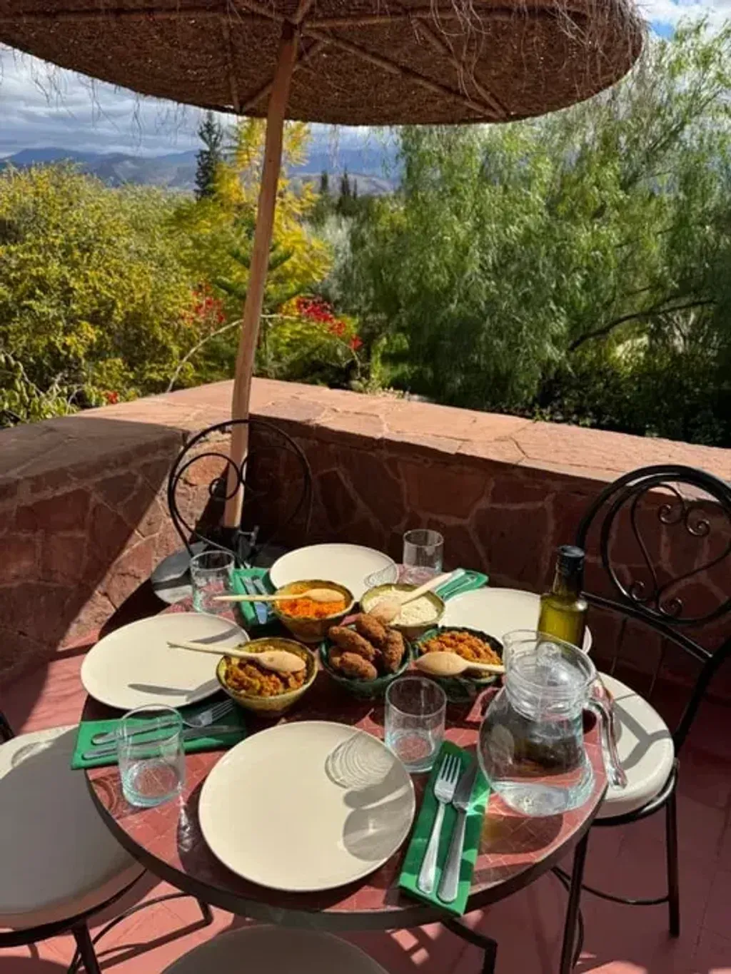 Relax, Reset and Rejuvenate in Morocco — The retreat center is set within the beautiful Ourika Valley, offering a stunning panoramic view of the Atlas Mountains. This natural backdrop provides a tranquil and inspiring environment, well suited to quiet reflection and connecting with the natural world. The air is fresh, and the surroundings invite a sense of peace and wonder.
