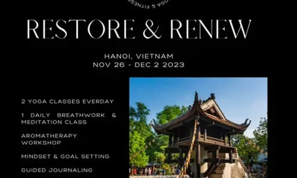 Restore and Renew — Located in the Quang An area of Tay Ho, Hanoi, Restore and Renew offers a surprising escape from the city's lively pace. The studio, accessed via a spiral staircase, transports you into a serene, tree-filled environment, replacing city sounds with the chirping of birds and cicadas. It's an urban sanctuary designed for introspection.