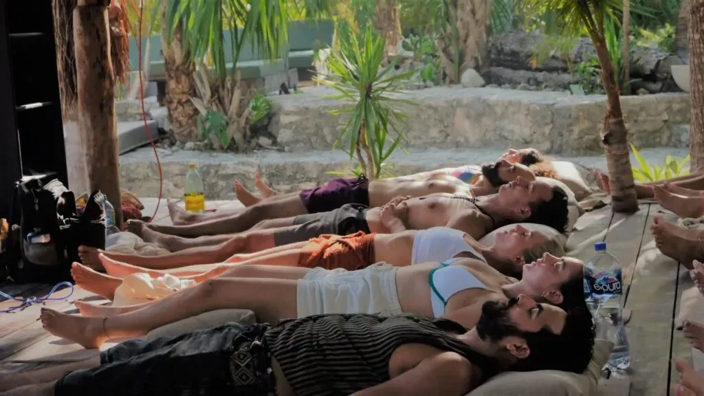 Retreats with Nicole — set in the vibrant heart of Tulum, the Espiritu Wellness venue boasts a beautiful, lush garden, providing a serene oasis amidst the town's energy. The atmosphere is designed for relaxation and rejuvenation, with a pool and yoga shala contributing to a tranquil environment.
