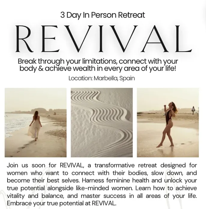 Revival — The retreats at Revival are uniquely set across various locations within and around Marbella, Spain. This flexible approach means participants might find themselves meditating in the tranquil mountains one day and practicing by the refreshing Mediterranean Sea the next. The atmosphere is designed to be inspiring and supportive, leveraging Marbella's diverse natural beauty to enhance the meaningful journey.