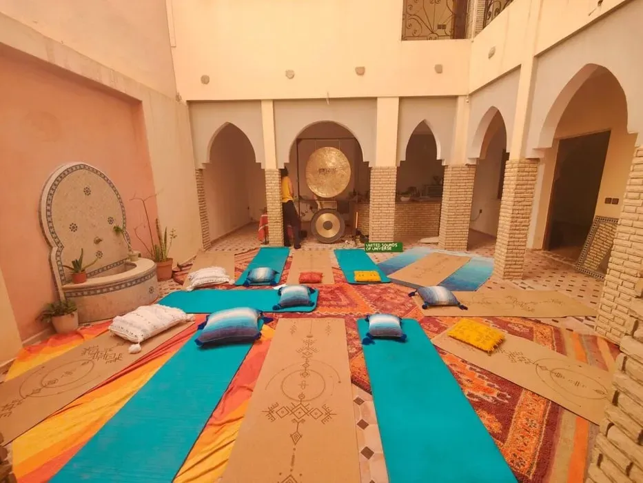 Rising Together Retreat — Perched in Tamraght, just outside Agadir, this retreat offers a serene coastal escape. The luxury villa provides a tranquil backdrop, with ocean views and inviting spaces for relaxation and connection. The Moroccan landscape, with its warm climate and vibrant culture, envelops the experience, creating an atmosphere of both adventure and peace.