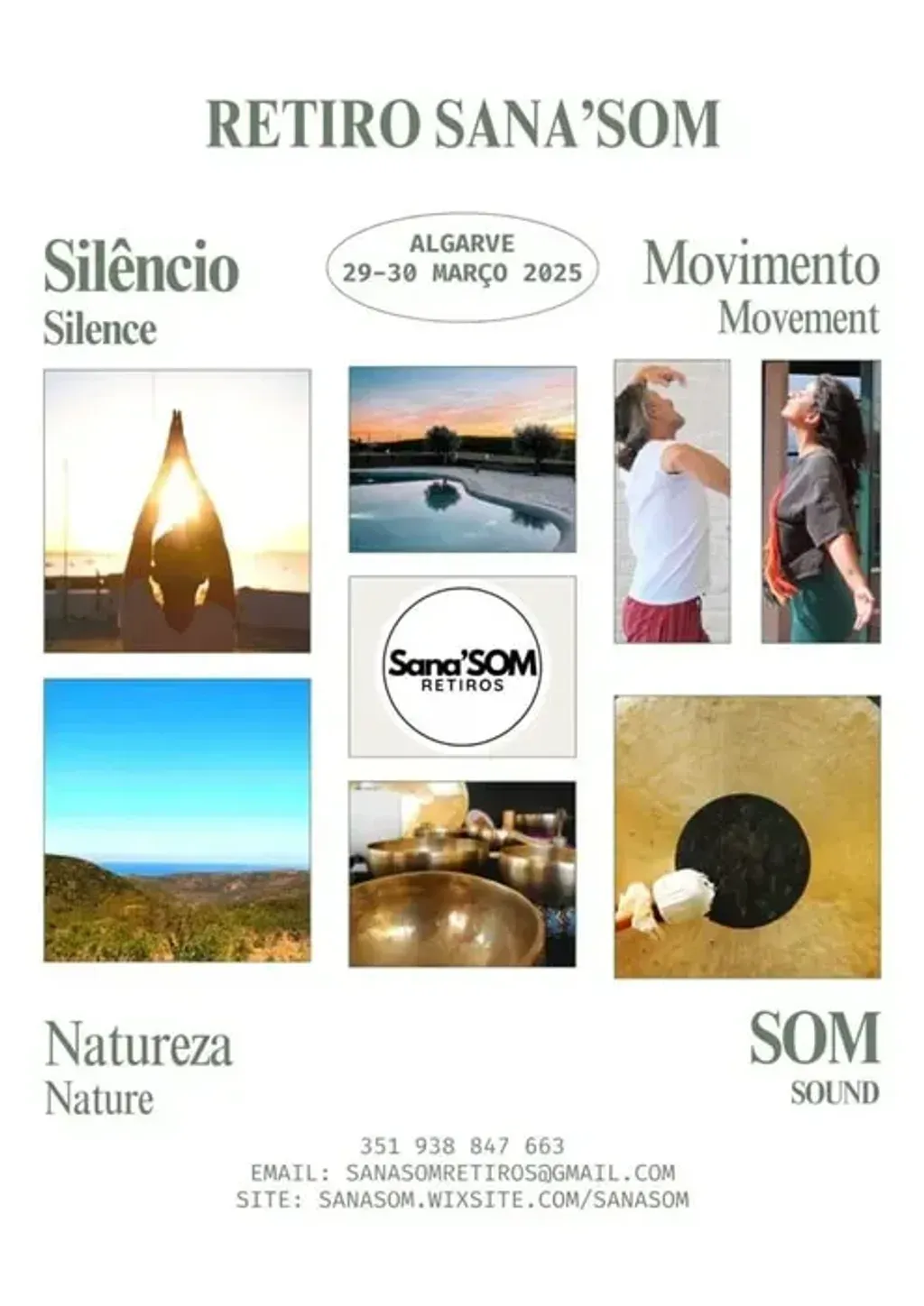 Sana’SOM — The retreat unfolds in Barranco da Fonte, a rural tourism haven in Alfambras. This location places you directly in the heart of nature, offering a peaceful escape with the added benefit of being close to the stunning beaches and landscapes of the Costa Vicentina region. Expect a tranquil atmosphere, well suited to introspection and connection with the natural world.