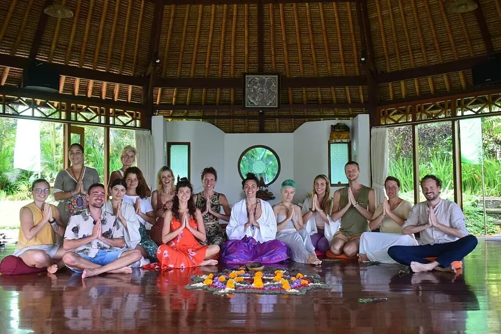 Sheetal Khurana — The retreat is situated within the beautiful Lemon Tree Vembanad Lake Resort in Alleppey, Kerala. Guests are surrounded by lush gardens and have picturesque views of the Vembanad Lake, where traditional houseboats can be seen. The serene environment provides a peaceful backdrop for spiritual exploration.