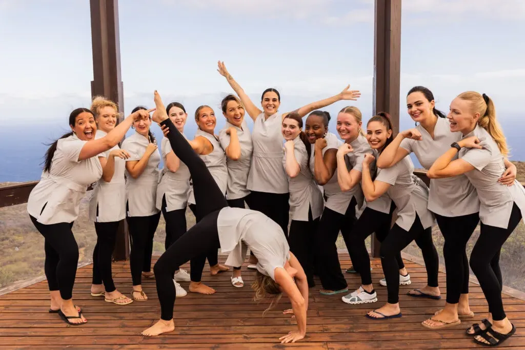 Solstice by the Spa Stew — The retreat unfolds within a private luxury villa set in Tenerife, one of the beautiful Canary Islands. The atmosphere is one of serene indulgence, with ocean views, lush surroundings, and thoughtfully designed communal spaces that encourage both relaxation and connection among guests.