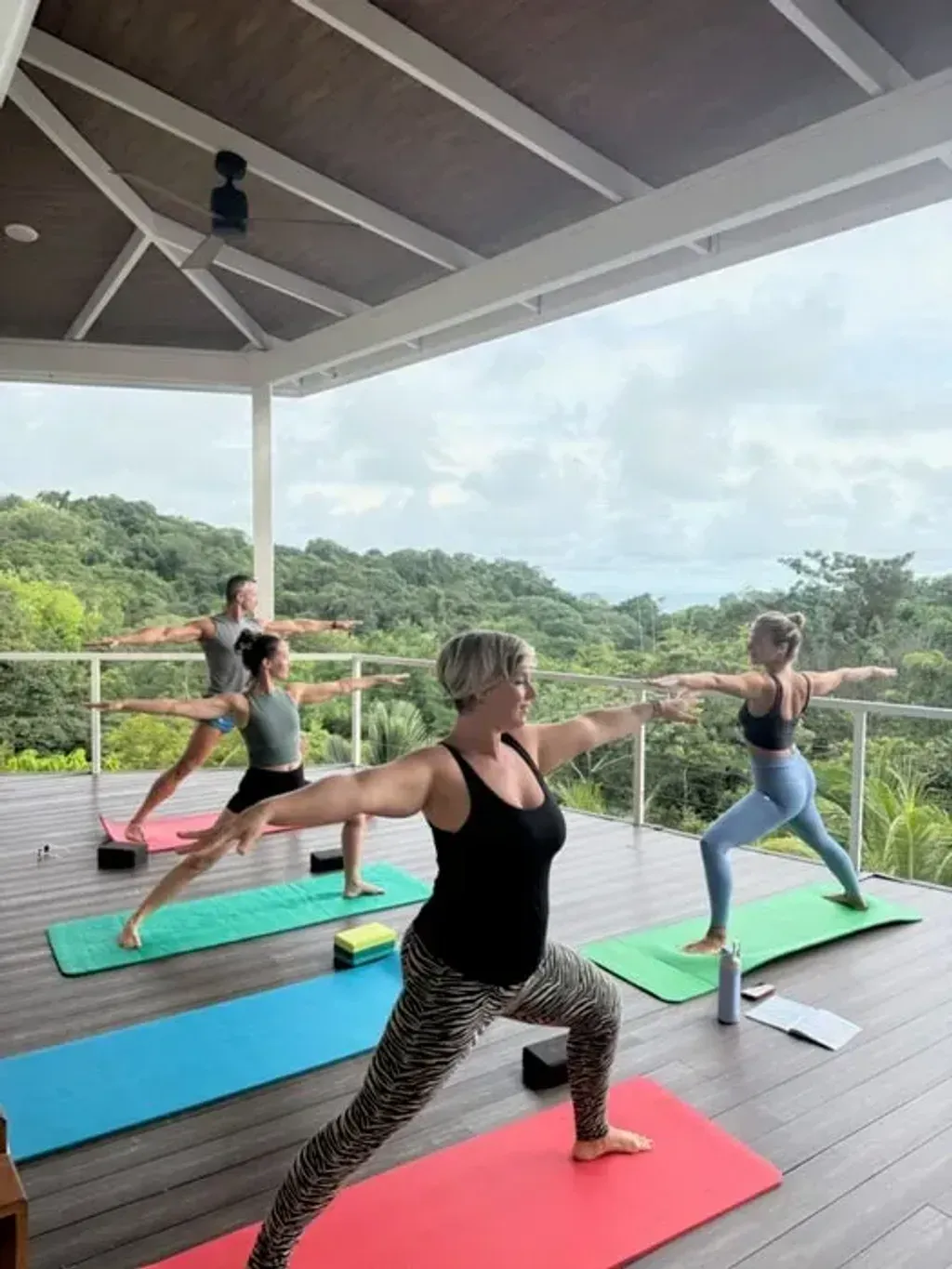 Soul Root Collective — set within the vibrant jungles of Manuel Antonio, Costa Rica, the center offers a serene and immersive natural environment. The air hums with the sounds of wildlife, and the lush greenery provides a tranquil backdrop for practice and relaxation. The luxury villa setting ensures comfort while keeping you connected to the wild beauty of the region.