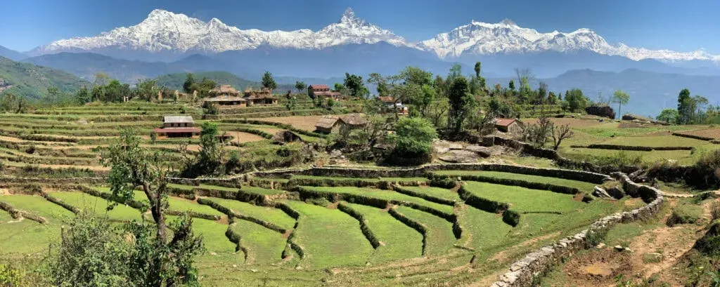 Sound of Himalaya — set in the breathtaking landscape at the base of the Annapurna Mountain range, the center offers a truly natural and tranquil environment. Surrounded by the grandeur of the Himalayas, guests can immerse themselves in the peaceful atmosphere of an eco-farm, providing a perfect backdrop for deep relaxation and healing.
