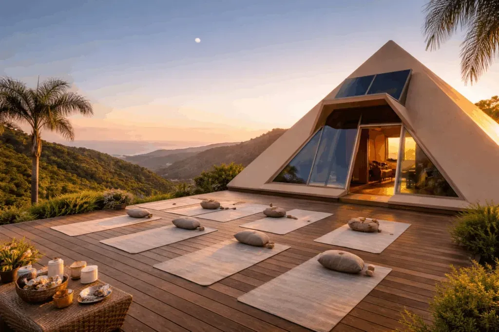 SoundHolistic Experiences — SoundHolistic Experiences is located at the Malibu Pyramid House, offering a distinctive and inspiring environment. While specific details about the surrounding landscape are not provided, Malibu is renowned for its beautiful coastal scenery and serene atmosphere, suggesting a tranquil backdrop for inner work.