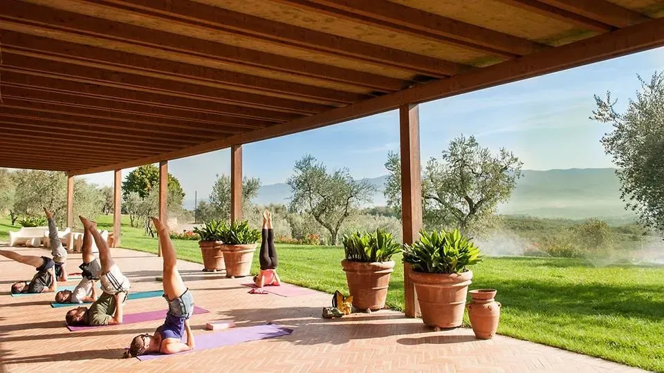 Tuscan Fitness — The center is set in the Upper Valdarno, a quintessential Tuscan landscape of rolling green hills, ancient olive groves, and sprawling vineyards. It's often called the "Porta del Chianti," or the door of Chianti, perfectly situated for day trips to iconic cities and enjoying the region's renowned wines.