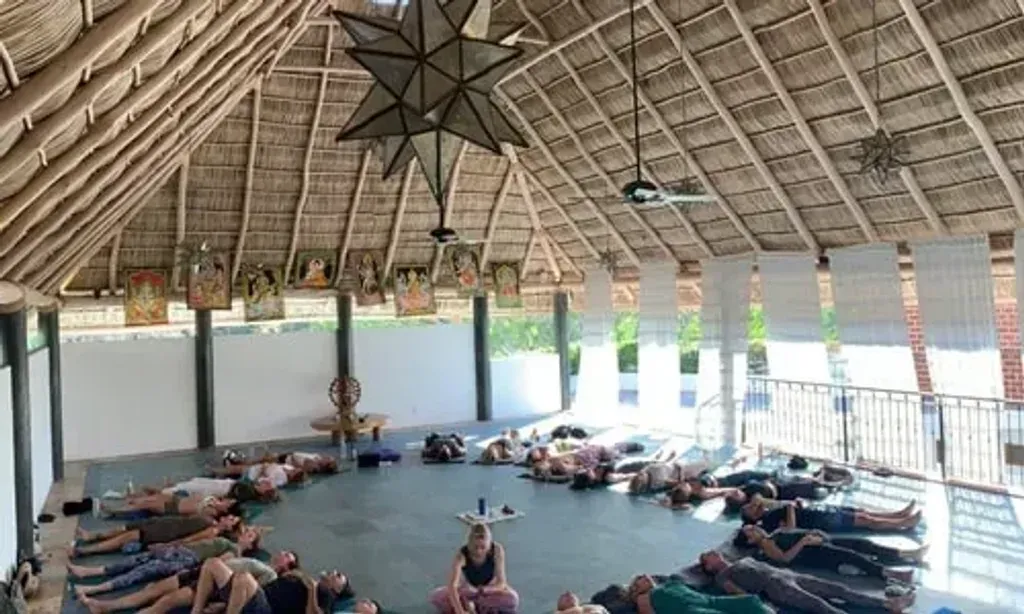Unity Breathwork — set along the coast of San Pancho, Nayarit, the center boasts direct beach access, allowing for the soothing sounds of the ocean to accompany your retreat. The property is surrounded by lush, vibrant nature, creating a tranquil and visually appealing environment. Modern design elements blend seamlessly with the natural beauty, fostering a serene and comfortable atmosphere.