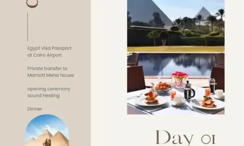Violetflamebrigitte — The center is located in Egypt, though specific details about the surrounding landscape and atmosphere are not provided. Guests can anticipate a focus on inner experience rather than external scenery.