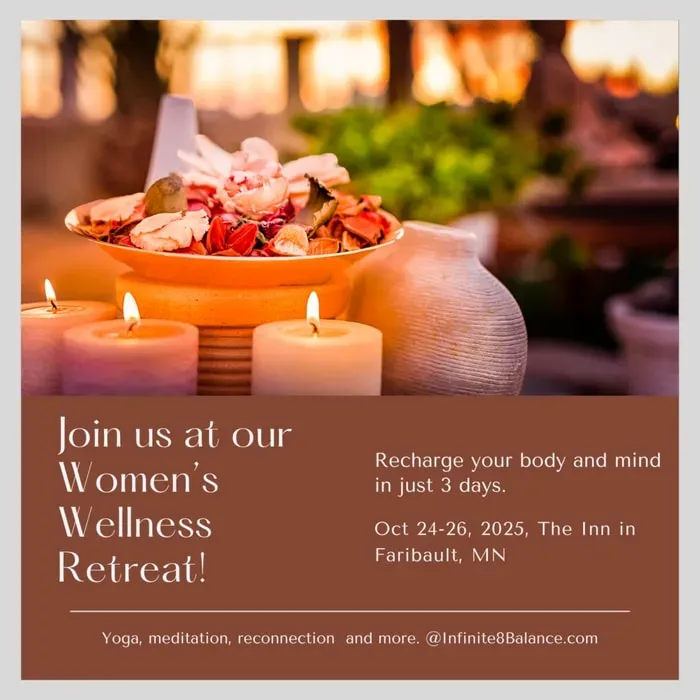 Women's Wellness Retreat — The retreat is set in Faribault, MN, a location chosen for its calm atmosphere, a welcome contrast to the faster pace of the nearby Twin Cities. The venue itself provides a serene backdrop for reflection and restoration, encouraging attendees to unwind amidst peaceful surroundings.