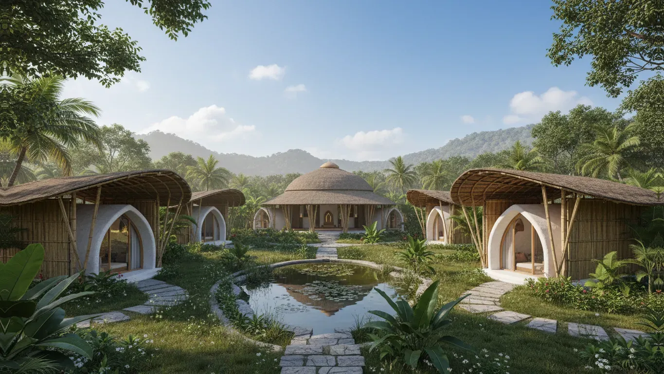 Yoga Essence Ashram — Yoga Essence Ashram is situated in Rishikesh, a location renowned for its spiritual energy and proximity to the Himalayas. The ashram itself is designed to be a peaceful meditation environment, with natural surroundings that contribute to a quiet, supportive, and safe atmosphere. Walking paths and quiet spaces for reflection are integrated into the venue, allowing the natural beauty to enhance the retreat experience.