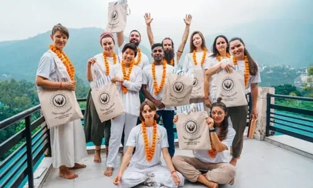 Yoga Vidya School, Rishikesh — The school is situated in a secluded part of the Himalayan forest, offering a peaceful escape from more crowded areas. Surrounded by lush greenery and scenic mountain views, it creates an ideal environment for focused yoga practice and study.