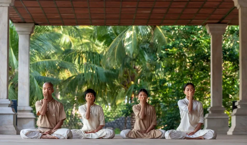 Yogue bloom — set in the spiritual heartland of Rishikesh, Yogue Bloom provides a tranquil setting for introspection and practice. The natural buildings and potential sea views suggest a serene environment, conducive to relaxation and connection with the surrounding landscape.