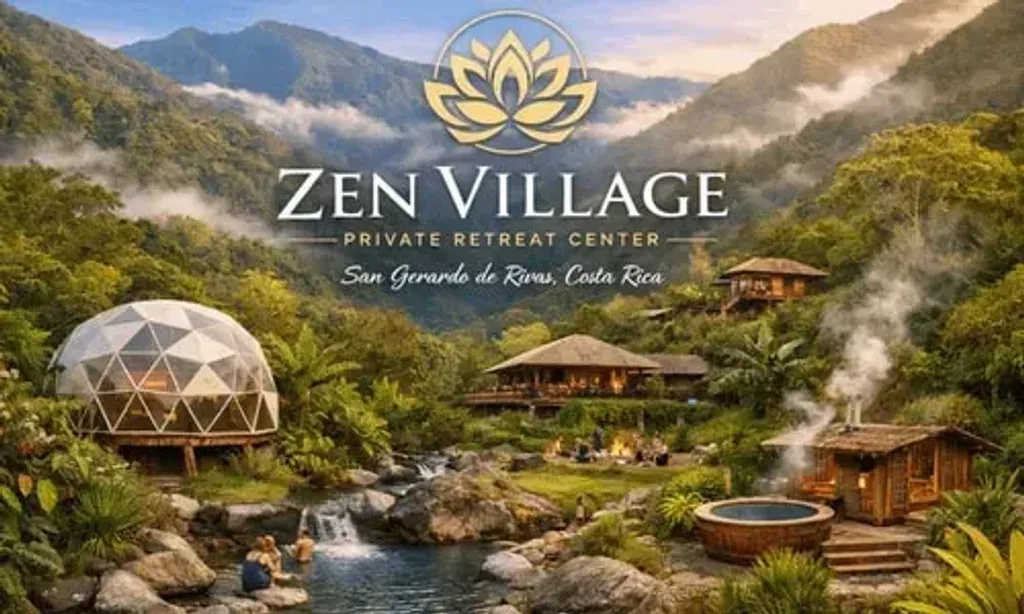 Zen Village Private Retreat Center — set in the pristine Costa Rican cloud forest within the Chirripó highlands, Zen Village provides a serene and secluded natural environment. The property is divided into three distinct zones, each offering a atmosphere, from communal gathering spaces to remote, panoramic viewpoints overlooking the valley and river access for quiet contemplation.